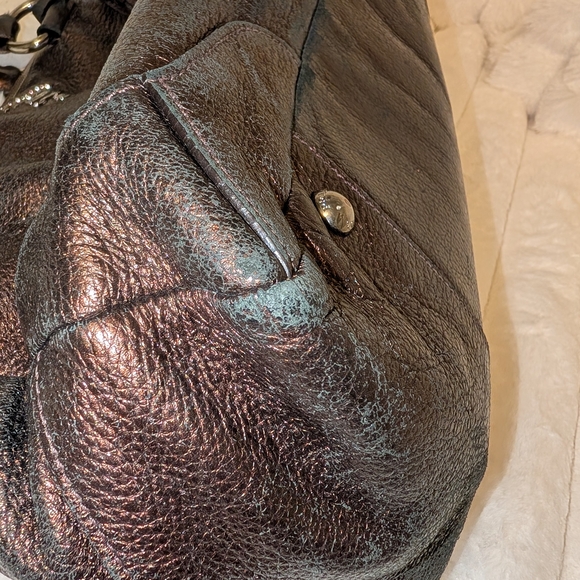 Prada Brown Vitello Daino Leather Medium Bauletto Logo Bag - Picture 7 of 14